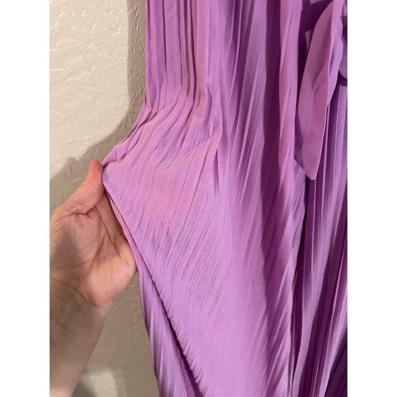 NWT Love Poem by Block Lilac Pleated Belted Wide Leg Pants - Picture 8 of 12